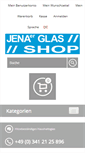 Mobile Screenshot of jenaerglas-shop.de